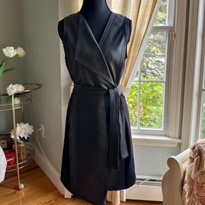 BCBGMaxAzria Layla Faux Leather & Ponte Sheath Dress